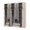 Kleiderschrank mit Spiegel und hohem Aufsatz Doros Rondi Kaschmir 2+4 Türen 242x52x260 (42005645)