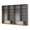 Kleiderschrank mit Spiegel und Aufsatz Doros Rondi Artisan Eiche/Kaschmir 4+4 Türen 320x52x236 (42005675)