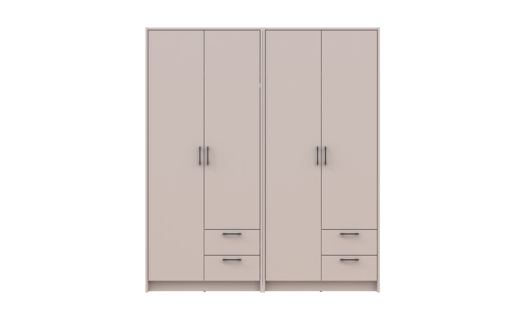 Kleiderschrank Doros Rondi Kaschmir 2+2 Türen 164x52x195 (42005616)