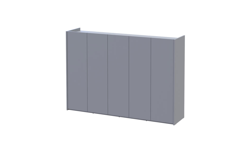 Kommode Doros Kassel Grau 5 Türen 159x40x110 (41516227)