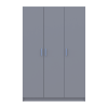 Kleiderschrank Doros Promo mit Drehtüren Grau 3 Türen 135x48x204 (80737765)