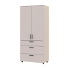 Kleiderschrank Doros Thorn Kaschmir 2 Türen 3 Schubladen Kleiderstange 90x51,6x200 (44900449)