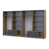 Kleiderschrank mit Spiegel Doros Rondi Artisan Eiche/Graphit 4+4 Türen 320x52x195 (42005699)
