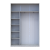 Kleiderschrank Doros City Light Natti Luc Schiebetüren mit Spiegel 120x60x225 (80736502)