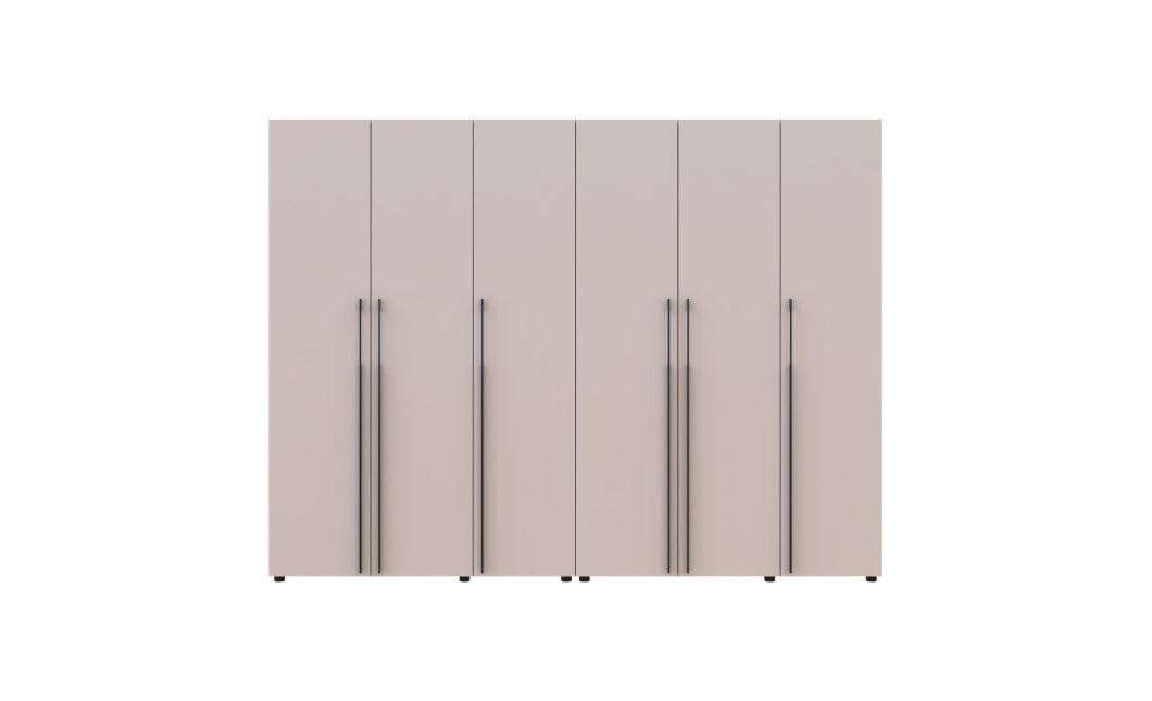 Kleiderschrank mit Schubladen Doros Kasper Kaschmir 3+3 Türen 270x48x204 (42005572)