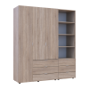 Kleiderschrank Doros Gelar Sonoma Eiche 3 Türen Säulenschrank 176,2x49,5x203,4 (42005181)