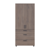 Kleiderschrank Doros Thorn Cremona Cannolo 2 Türen 3 Schubladen Kleiderstange 90x51,6x200 (44900429)