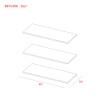 Kleiderschrank-Set Doros Promo Grau mit Regalen 2+2 Türen 180x48x204 (80737771)