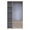 Drehtürenschrank Doros Gelar Sonoma Eiche 2 Türen mit Spiegel 116,5x49,5x203,4 (42002156)