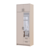 Kleiderschrank Doros Rondi mit Drehtüren mit Oberschrank und Spiegel Kaschmir 2 Türen 82x52x236 (80738470)