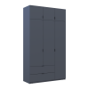 Kleiderschrank Doros Lukas mit Drehtüren Graphitgrau 3 Türen 135x50x240 (80737801)