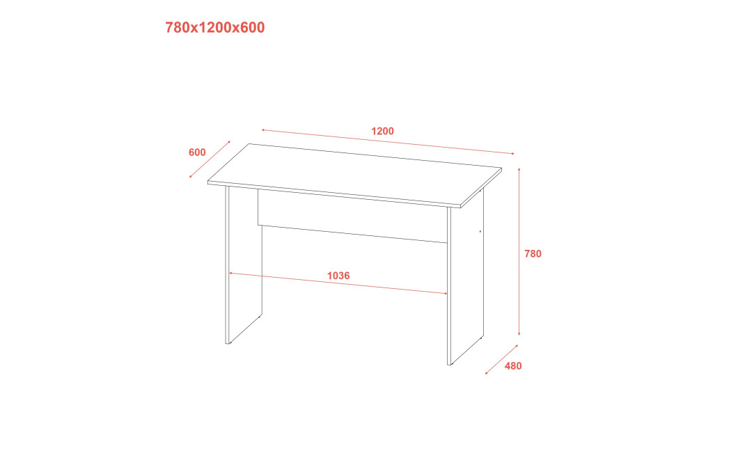 Schreibtisch Doros Graphitgrau 120x60x78 (41901062)