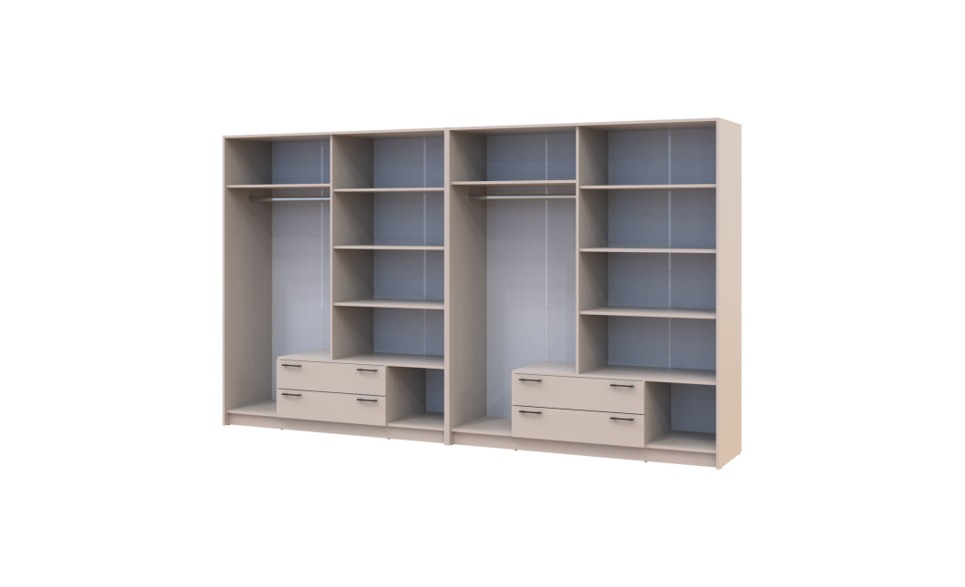 Kleiderschrank Doros Rondi Kaschmir 4+4 Türen 320x52x195 (42005626)
