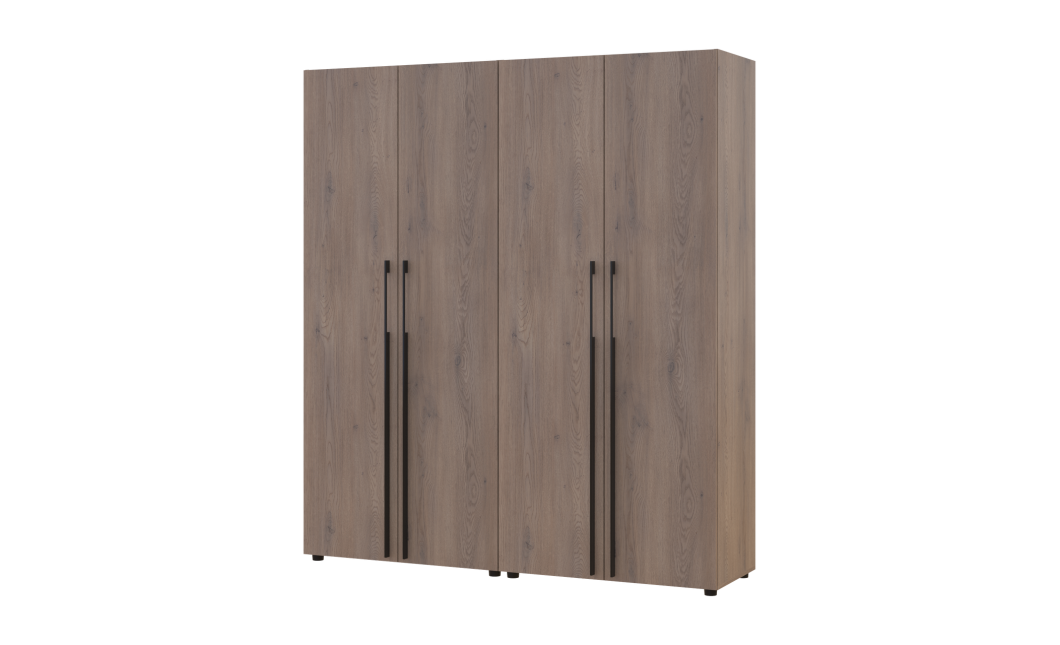 Kleiderschrank mit Regalen und Schubladen Doros Kasper Cremona Cannolo 2+2 Türen 180x48x204 (42005535)