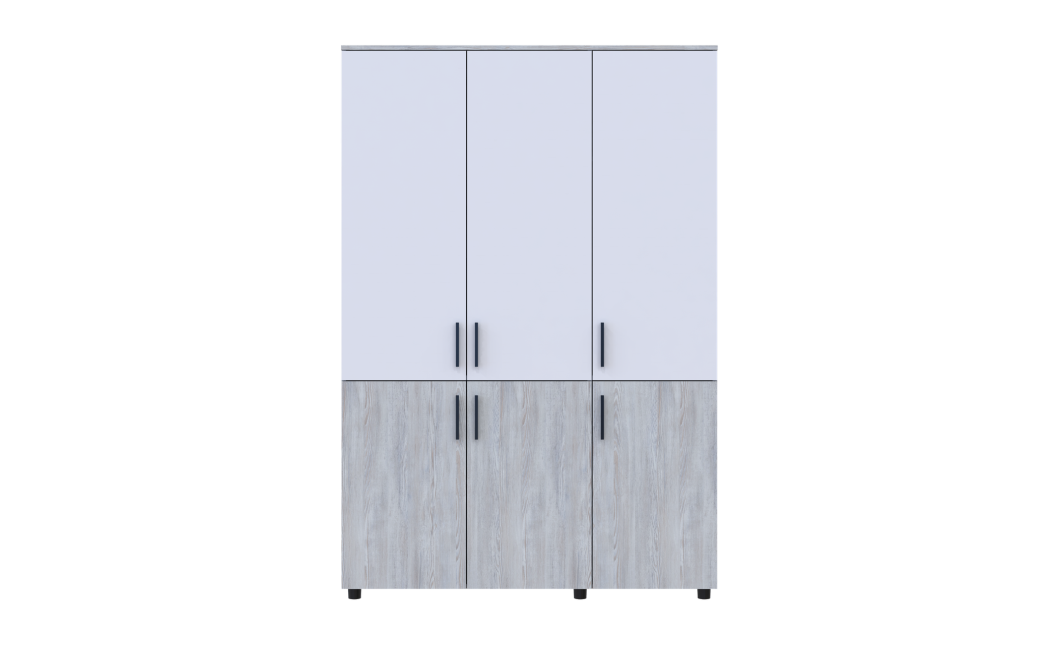 Kleiderschrank Doros Thorn Natti Kiefer/Weiß 3 Türen Böden 135x51,6x200 (44900508)