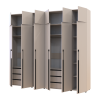Kleiderschrank mit Schubladen und Aufsatz Doros Kasper Kaschmir 3+3 Türen 270x48x245 (42005578)