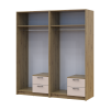 Kleiderschrank Doros Rondi Artisan Eiche/Kaschmir 2+2 Türen 164x52x195 (42005652)