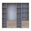 Kleiderschrank Doros Gelar Sonoma Eiche 4 Türen Säulenschrank 215x49,5x203,4 (42005182)