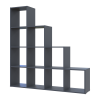 Regalsystem Doros Step 4x4 Graphitgrau offen 136,2x28,8x140,7 (41516167)