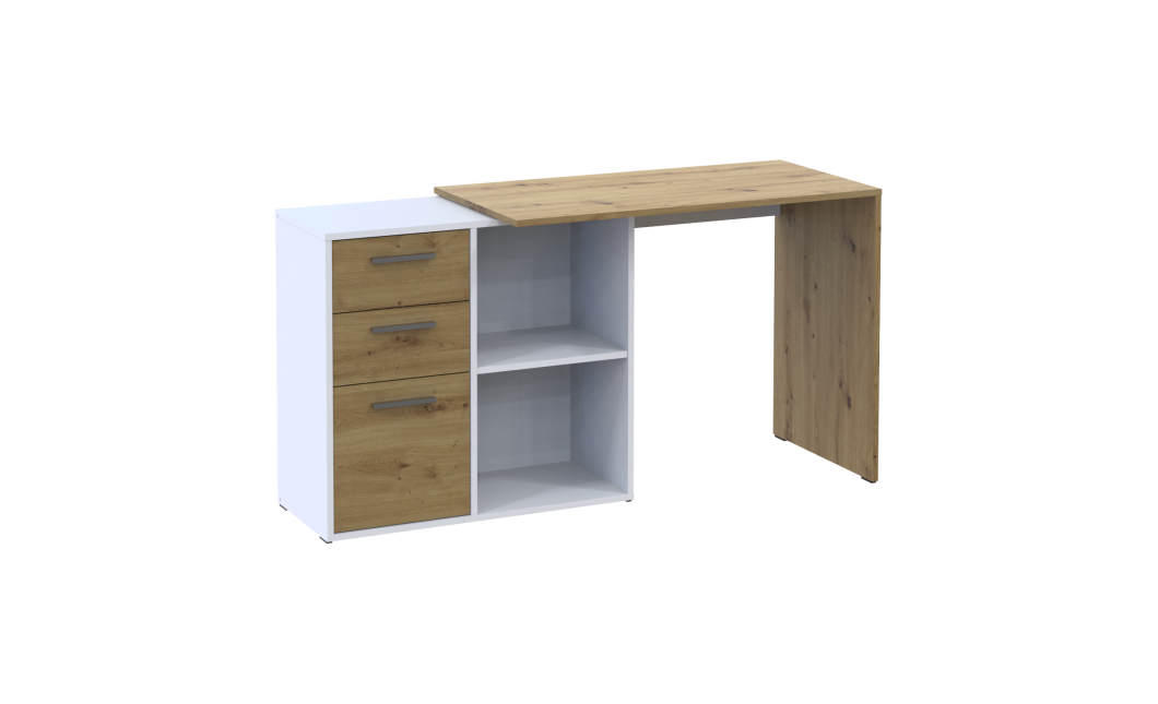 Computertisch Doros T8 Weiß Eiche Artisan 100x83x75 (41516060)
