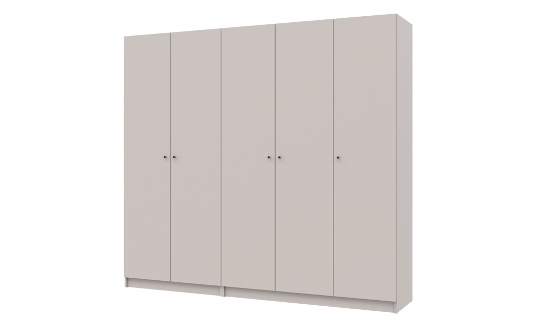 Kleiderschrank Doros Promo mit Drehtüren Kaschmir 2+3 Türen 225x48x204 (80737673)