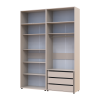 Kleiderschrank mit Schubladen, Regalen und Aufsatz Doros Kasper Kaschmir 2+2 Türen 180x48x245 (42005544)