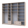 Kleiderschrank mit Spiegel und hohem Aufsatz Doros Rondi Kaschmir 3+4 Türen 281x52x260 (42005649)