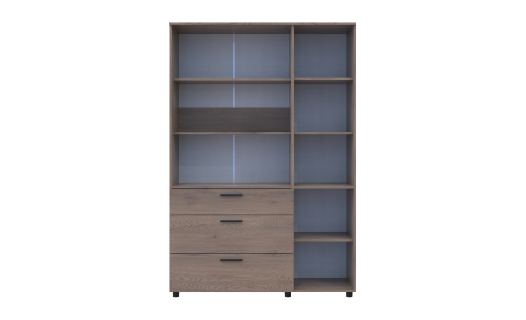 Kleiderschrank Doros Thorn Cremona Cannolo 3 Türen 3 Schubladen Böden 135x51,6x200 (44900478)