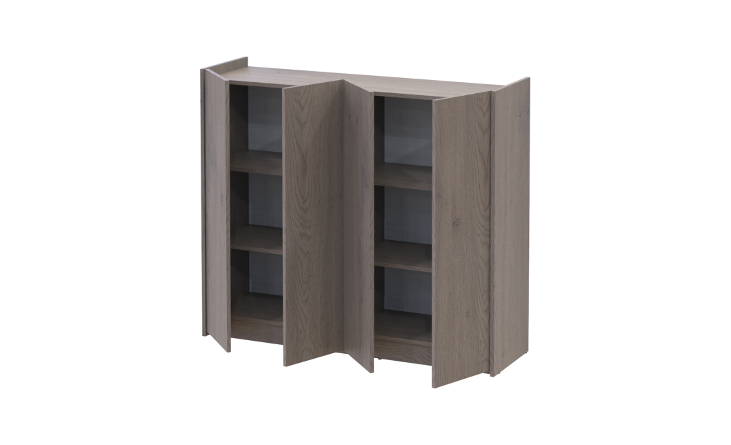 Schuhschrank Doros Kassel mit Spiegel Cremona Cannolo 4 Türen 128×40×110 (42005504)
