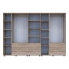 Kleiderschrank Doros Gelar Sonoma Eiche 3+3 Türen Säulenschrank 292,4x49,5x203,4 (42005184)