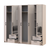 Kleiderschrank mit Spiegel Doros Rondi Kaschmir 2+3 Türen 203x52x195 (42005619)