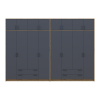 Kleiderschrank mit Aufsatz Doros Rondi Artisan Eiche/Graphit 4+4 Türen 320x52x236 (42005710)