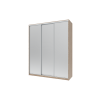 Kleiderschrank Doros City Light Schiebetüren Sonoma Eiche mit Spiegel 180x60x225 (42002057)