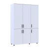 Kleiderschrank Doros Thorn Weiß 3 Türen Kleiderstange 135x51,6x200 (44900483)