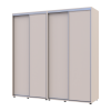 Kleiderschrank Doros Sigma Slim Schiebetüren Kaschmir 2+2 Türen 210x60x214.4 (42005589)