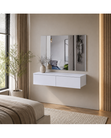 Möbelset Doros Levia mit Spiegel Weiß 100x32x100 (42005235)