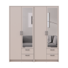Kleiderschrank mit Spiegel Doros Rondi Kaschmir 2+2 Türen 164x52x195 (42005617)