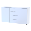 Kommode Doros Ron 5 Weiß 2 Türen 4 Schubladen 140x38x81 (44900223)
