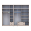 Kleiderschrank mit Aufsatz Doros Rondi Kaschmir 3+4 Türen 281x52x236 (42005636)