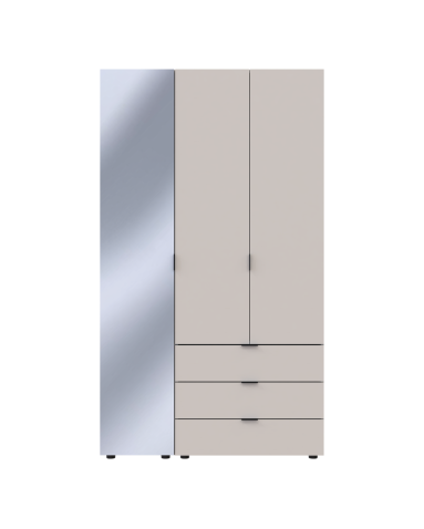 Kleiderschrank Doros Gelar Kaschmir 2 Türen mit Spiegel 116,5x49,5x203,4 (80737655)