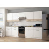 Küche Doros Leia 300x60x250 Weiß / Sonoma Eiche (81000008)