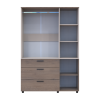 Kleiderschrank Doros Thorn Cremona Cannolo/Kaschmir 3 Türen 3 Schubladen Kleiderstange 135x51,6x200 (44900501)