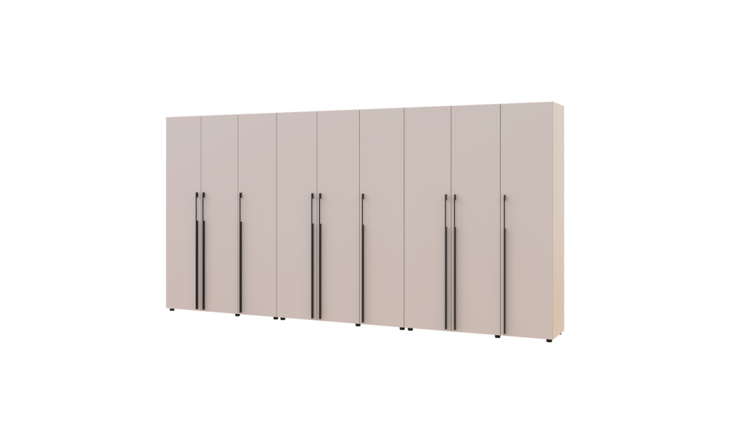 Kleiderschrank mit Regalen und Schubladen Doros Kasper Kaschmir 3+3+3 Türen 405x48x204 (42005734)