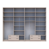 Kleiderschrank mit Spiegel und hohem Aufsatz Doros Rondi Kaschmir 4+4 Türen 320x52x260 (42005651)