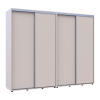 Kleiderschrank Doros Sigma Slim Schiebetüren Kaschmir 2+2 Türen 260x60x214.4 (42005599)