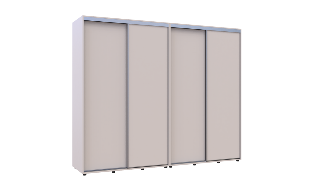 Kleiderschrank Doros Sigma Slim Schiebetüren Kaschmir 2+2 Türen 260x60x214.4 (42005599)