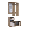 Vorraum Bela Eiche Evok / Kaschmir 1 Spanplatte / 1 Spiegel 100×40×210 (44900411)