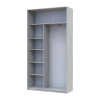 Kleiderschrank Doros City Light Natti Luc Schiebetüren mit Spiegel 120x45x225 (80736500)