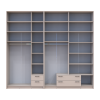 Kleiderschrank mit Spiegel und hohem Aufsatz Doros Rondi Kaschmir 3+4 Türen 281x52x260 (42005649)
