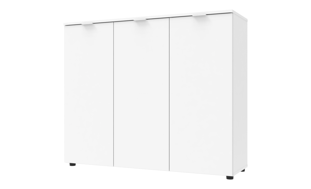 Kommode Doros Ron 6 Weiß 3 Türen 120x38x100 (41515999)